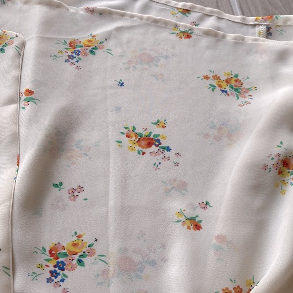 XS Betsey Johnson sheer floral flowy bohemian dress with waist tie - Picture 5 of 8